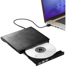 PuroTech® Externer DVD/CD-Player - USB 3.0-Anschluss - Plug & Play - Brenner