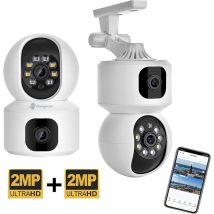 PuroTech Sicherheitskamera ULTRA HD - Haustierkamera - Dreh- und schwenkbar - Dome IP Kamera - Nachtsicht - Drahtloses Internet - Mit Rekorder