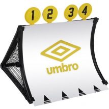 Umbro Football Coach 4-in-1 - Rebounder - Fußballtor - schräge Wand - Richtungsschütze - 75 x 58 x 78 CM - Schwarz/Gelb
