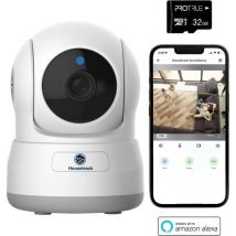 Housetrack Überwachungskamera - IP-Kamera - Innenraumkamera - HD-Kamera - 360° Home Security Camera