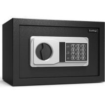 Earkings Safe 20x32x20 cm mit Zahlenschloss - Tresor Elektronische Spardose - Inklusive Befestigungsmaterial, zwei Notschlüsseln und Alarmschloss