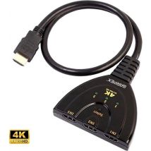 Garpex® HDMI Umschalter - HDMI Splitter - HDMI Splitter 3 in 1 out - HDMI Kabel - 4K Ultra HD