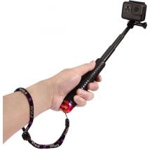 Garpex® Universal Selfie Stick XL - Ausziehbar bis zu 95cm - Geeignet für verschiedene Action-Kameras - Universal - Wasserdicht - Rot