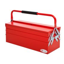 Durhand Werkzeugkasten mit 5 klappbaren Behältern - Max. 25KG - 57 x 21 x 41 cm - Rot