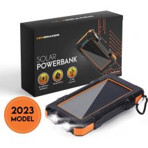MM Brands Solar-Powerbank 20000 mah - USBC/Micro USB - Drahtloses Ladegerät - Orange
