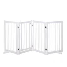 PawHut Hundehütte - Faltbarer Zaun für Tiere - 220x36x91 cm - Weiß