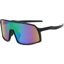 Garpex® Radsportbrille - Sportbrille - Polaroid Sonnenbrille - Sonnenbrille - Rennrad - Mountainbike - Motorrad - Schwarzer Rahmen Grüne Gläser