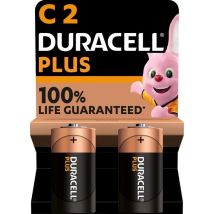 Duracell Plus C-Batterien (2 Stück), 1,5 V Alkaline-Batterien, MN1400