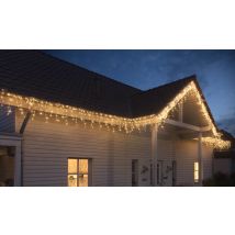 Lumière de Noël en forme de stalactites à LED - Nampook - Guirlande extérieur Noël - 480 LED WW - 9,5 mètres - Pour usage intérieur et extérieur