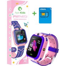 AyeKids Kids Smartwatch - Fonction d'appel - Bouton SOS - Carte SIM incluse - Rose