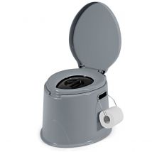 Toilettes de camping - Coast - toilettes portables de voyage mobiles - seau amovible - gris