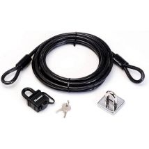 Master Lock 8271EURDAT Cadenas et ancre pour câble en acier - 4.5m x 10mm