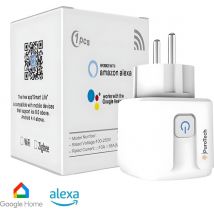 PuroTech Smart Plug - Timer & Energy Meter - Smart Plug - Convient à Alexa / Google Home - Compteur de consommation - Coûts énergétiques
