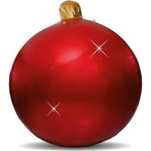 Boule de Noël gonflable 80 cm avec 4 yeux en acier inoxydable