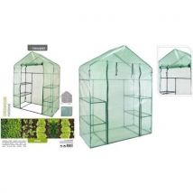 Serre de jardin Pro Garden - pour légumes et plantes -143 x 73 x 195 cm - 2 étagères - Vert