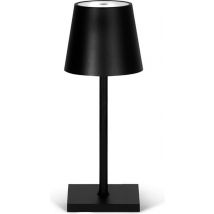 Goliving Lampe de table rechargeable - Sans fil et dimmable - Lampe tactile moderne - Lampe de nuit pour chambre à coucher - 26 cm - Noir