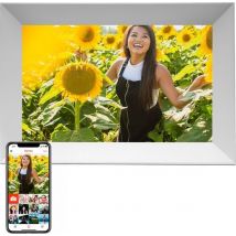 Cadre photo numérique Denver 10,1 pouces - FULL HD - Frameo App - Cadre photo - WiFi - 16GB - IPS Touchscreen - PFF1064W