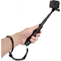 Garpex® Universal Selfie Stick XL - extensible jusqu'à 95 cm - convient à diverses caméras d'action - universel - étanche - noir
