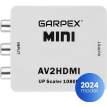Garpex® Adaptateur AV vers HDMI - Convertisseur RCA vers HDMI - AV vers HDMI - Commutateur HDMI - 1080P Full HD - câble d'alimentation USB inclus