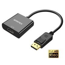 Garpex® Adaptateur DisplayPort vers HDMI - DP vers HDMI - Convertisseur Full HD 1080p