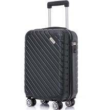 Goliving Hand Luggage Suitcase with Wheels - Trolley - Lightweight - TSA Lock - Padded Interior - 38 Litres - 55 x 35 x 23 cm - Black