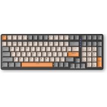 Fuegobird K3 Mechanical Gaming Keyboard - 100keys - Red Switch - QWERTY - Mechanical RGB Backlight Keyboard - Grey/Orange