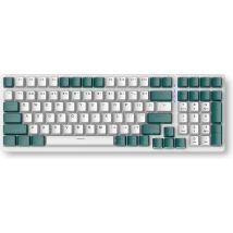 Fuegobird K3 Mechanical Gaming Keyboard - 100keys - Red Switch - QWERTY - Mechanical RGB Backlight Keyboard - White/Green