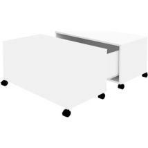 vidaXL Table basse-75x75x38-cm-panneau de particules-blanc