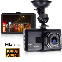 PuroTech Dashcam Auto 1080P - Full HD - Caméra de tableau de bord avec capteur G - objectif grand angle 170° - écran LCD 3,0 pouces - sans fil - mode stationnement 24 heures sur 24 avec détection de mouvement - enregistrement en boucle - Super vision noct