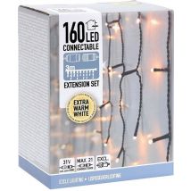 Icicle connectable - 160 LED - 3m - blanc chaud intérieur/extérieur