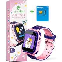 AyeKids SmartWatch Kids - GPS - Réseau 4G - Carte SIM incluse - Montre GPS enfant - Rose