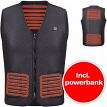 Bodywarmer chauffant - Vêtements chauffants - Rechargeable par USB - 3 niveaux - Taille XL - Femmes / Hommes