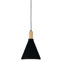 it's about RoMi-collectie Hanglamp ijzer/hout Melbourne zwart/naturel, S