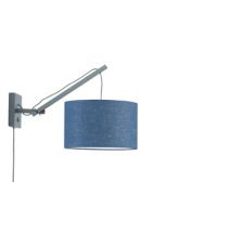 Good&Mojo-collectie Wandlamp Andes zwart/blue denim S