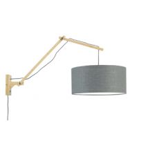 Good&Mojo-collectie Wandlamp Andes naturel/donkergrijs L