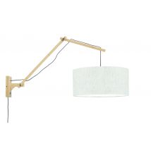 Good&Mojo-collectie Wandlamp Andes naturel/licht linnen L