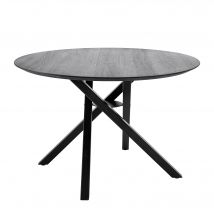 Bloomingville-collectie Ronde eettafel Connor zwart eiken