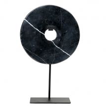 Bazar Bizar Marmeren Disc op Stand - Zwart - L