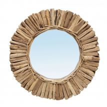 Bazar Bizar Driftwood Crown Spiegel - Naturel - M