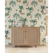 Creative Lab Amsterdam-collectie Lovely Bubbly Jungle Vanilla patroonbehang