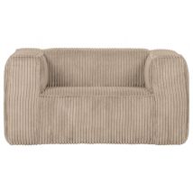 WOOOD Exclusive-collectie Bean Fauteuil Grove Ribstof Travertin