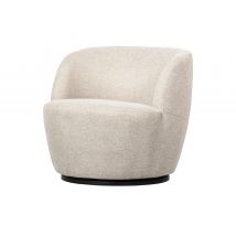 WOOOD Exclusive-collectie Serra Draaifauteuil Geweven Stof Off White