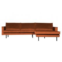 BePureHome-collectie Rodeo Chaise Longue Rechts Velvet Roest