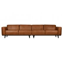 BePureHome-collectie Statement Xl 4-zits Bank 372 Cm Lederlook Cognac