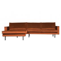 BePureHome-collectie Rodeo Chaise Longue Links Velvet Roest