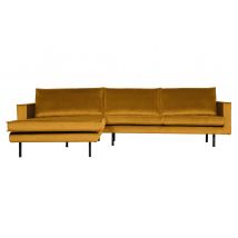 BePureHome-collectie Rodeo Chaise Longue Links Velvet Oker