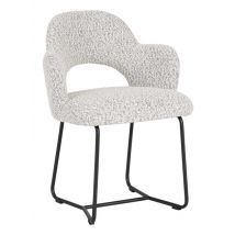 MUST Living-collectie Fauteuil Vista boucle lichtgrijs.