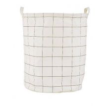 House Doctor-collectie Canvas wasmand Squares