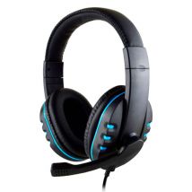 SOONHUA Wired Gaming Koptelefoon Headset Headphones Over Ear met Microfoon Blauw