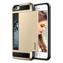 VOFOLEN iPhone SE (2016) - Wallet Card Slot Cover Case Hoesje Business Goud
